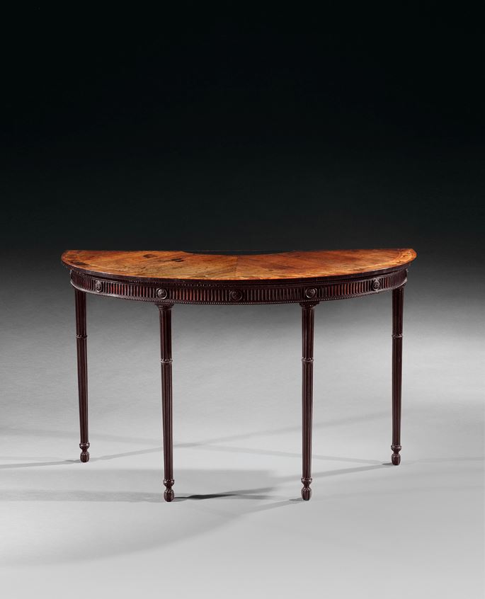 A fine semi elliptical mahogany side table | MasterArt